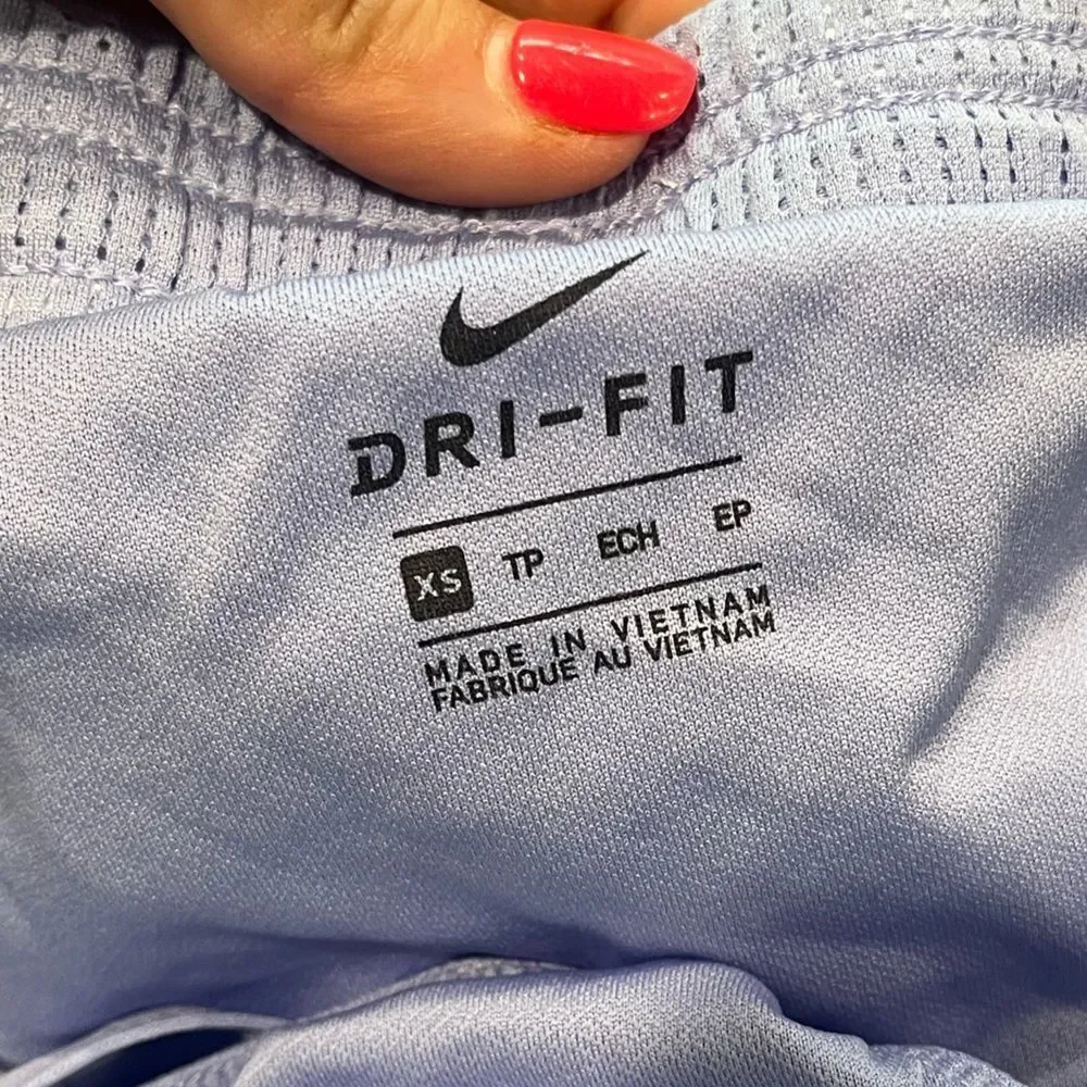 Nike Dri-FIT Athletic Track Shorts White Tie-Dye Pastel Purple Size XS
